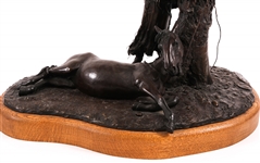 KEN MARTIN JR INDIAN BURIAL BRONZE STATUE 5/125 EDITION