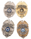 AARGUARD INTERNATIONAL DETECTIVE AGENCY BADGES LOT OF 4
