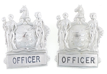 NEW JERSEY OFFICER CAP BADGES LOT OF TWO