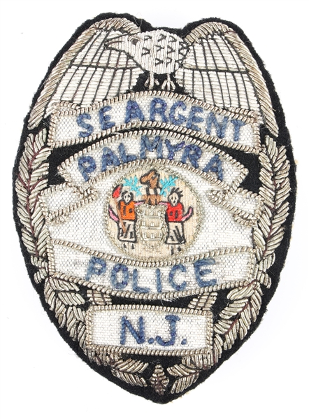PALMYRA NEW JERSERY SERGEANT EMBROIDERED BADGE
