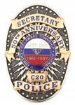 CHERRY HILL NEW JERSEY POLICE SECRETARY BADGE NO. C20