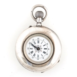 JULES GALLET LADY RACINE .800 SILVER CASE POCKET WATCH