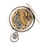JULES GALLET LADY RACINE .800 SILVER CASE POCKET WATCH