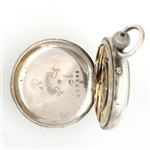 JULES GALLET LADY RACINE .800 SILVER CASE POCKET WATCH