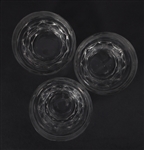 ETCHED CRYSTAL FOREST SCENE LIQUOR & CORDIAL GLASSES