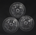 ETCHED CRYSTAL CHAMPAGNE GLASSES 