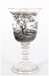 JOSEF LENHARDT SCHWARZLOT GLASS GOBLET & DECANTERS