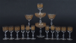 ST. LOUIS CRYSTAL LAFAYETTE PATTERN DRINK GLASSES