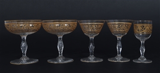 ST. LOUIS CRYSTAL LAFAYETTE PATTERN DRINK GLASSES