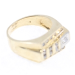 14K YELLOW GOLD DIAMOND STEPPED FASHION RING