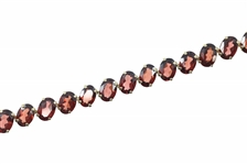 14K YELLOW GOLD GARNET BRACELET