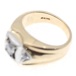 MENS 14K YELLOW GOLD DIAMOND RING