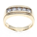 MEN'S 14K YELLOW GOLD DIAMOND BAND