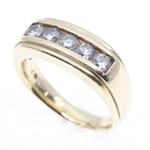 MEN'S 14K YELLOW GOLD DIAMOND BAND
