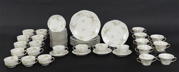HAVILAND PORCELAIN SCHLEIGER 67I CUPS, BOWLS & PLATES