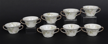HAVILAND PORCELAIN SCHLEIGER 67I CUPS, BOWLS & PLATES