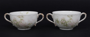 HAVILAND PORCELAIN SCHLEIGER 67I CUPS, BOWLS & PLATES