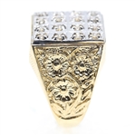 MEN'S 10K YELLOW GOLD DIAMOND CLUSTER RING