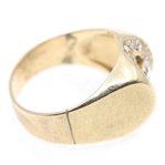 MEN'S 14K YELLOW GOLD MOISSANITE COCKTAIL RING