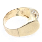 MEN'S 14K YELLOW GOLD MOISSANITE COCKTAIL RING