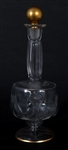 ETCHED GLASS & CRYSTAL DECANTER AND DRINKWARE