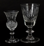 ETCHED GLASS & CRYSTAL DECANTER AND DRINKWARE
