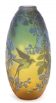 CAMEO GLASS VASES - FRUIT & AVIAN DESIGNS