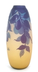 CAMEO GLASS VASES - FRUIT & AVIAN DESIGNS