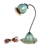 CARL RADKE SWAN NECK ART NOUVEAU STYLE GLASS TABLE LAMP