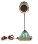 CARL RADKE SWAN NECK ART NOUVEAU STYLE GLASS TABLE LAMP