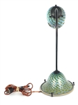 CARL RADKE SWAN NECK ART NOUVEAU STYLE GLASS TABLE LAMP
