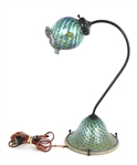 CARL RADKE SWAN NECK ART NOUVEAU STYLE GLASS TABLE LAMP