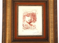 SALVADOR DALI REMBRANDT VAN RJIN SIGNED ETCHING