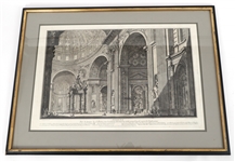 DOMENICO MONTAGU CUPOLA SAN PIETRO ENGRAVING  