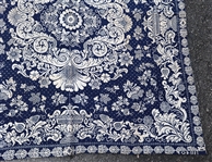 19th C. JACQUARD TAPESTRY COVERLET