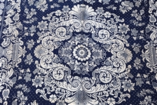 19th C. JACQUARD TAPESTRY COVERLET