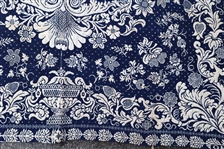 19th C. JACQUARD TAPESTRY COVERLET