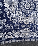 19th C. JACQUARD TAPESTRY COVERLET