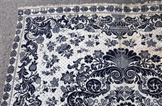 19th C. JACQUARD TAPESTRY COVERLET