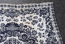 19th C. JACQUARD TAPESTRY COVERLET
