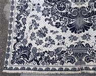 19th C. JACQUARD TAPESTRY COVERLET