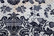 19th C. JACQUARD TAPESTRY COVERLET