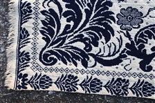 19th C. JACQUARD TAPESTRY COVERLET
