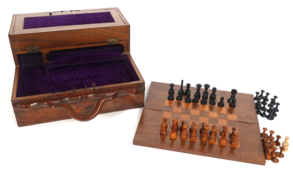 BURLWOOD CHESS & BACKGAMMON GAME BOX