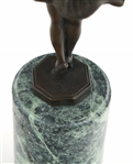 AFTER J. PREISS BALLERINA BRONZE STATUE ON MARBLE BASE