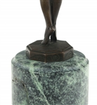 AFTER J. PREISS BALLERINA BRONZE STATUE ON MARBLE BASE