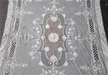 EARLY 20th C. LACE TABLECLOTH