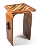 DAVID LEVY MODERN HANDCRAFTED WOOD CHESS TABLE