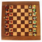 DAVID LEVY MODERN HANDCRAFTED WOOD CHESS TABLE