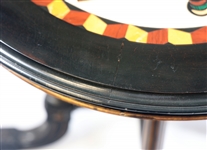 VICTORIAN CIRCULAR SPECIMEN MARBLE CHESS GAME TABLE